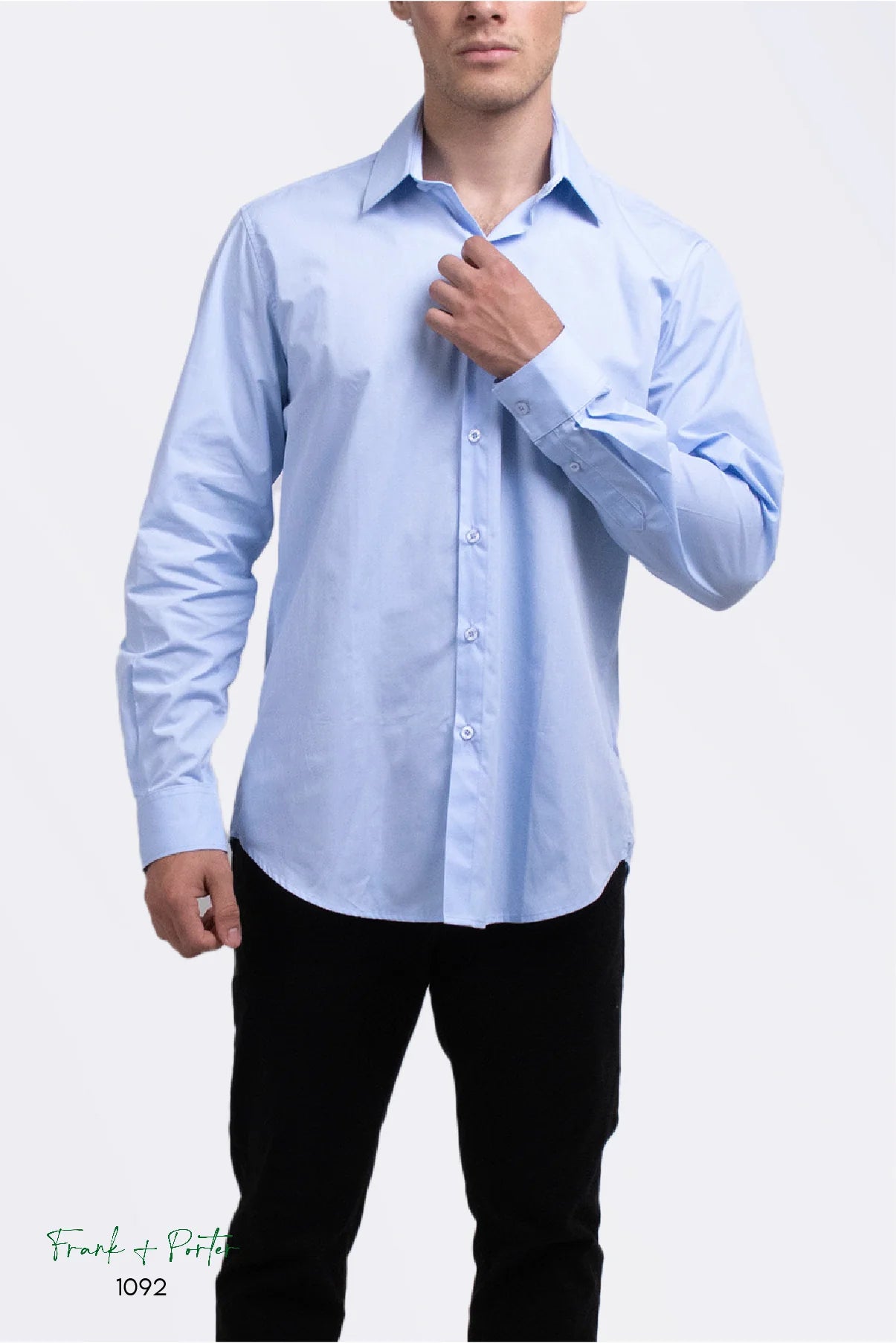 Camisa Frank Porter lisa azul