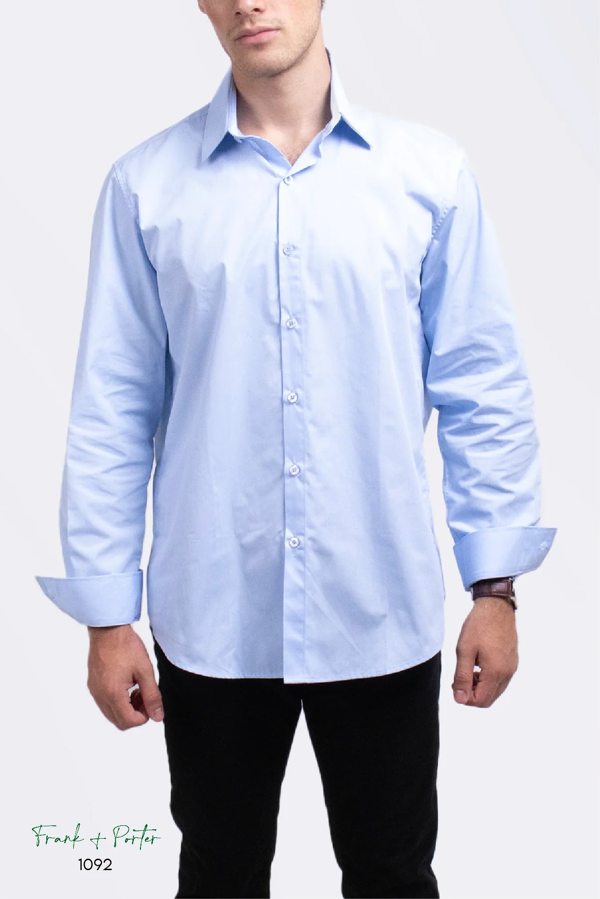 Camisa Frank Porter lisa azul