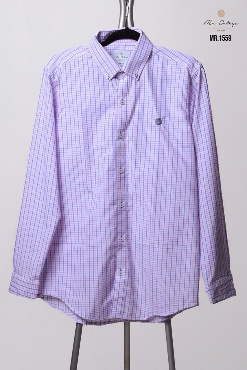 Camisa Mr Ortega lisa rosa