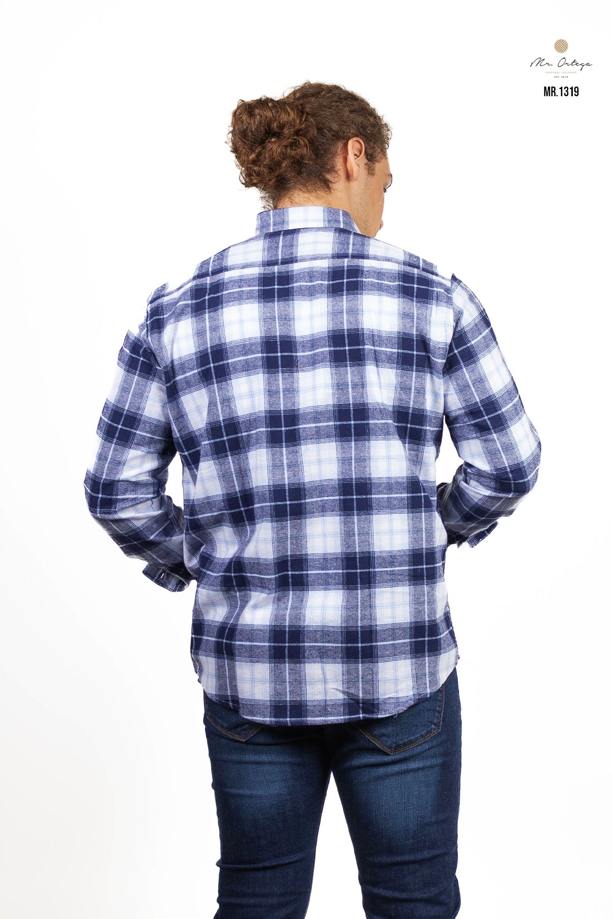 Camisa Mr Ortega cuadrada marino