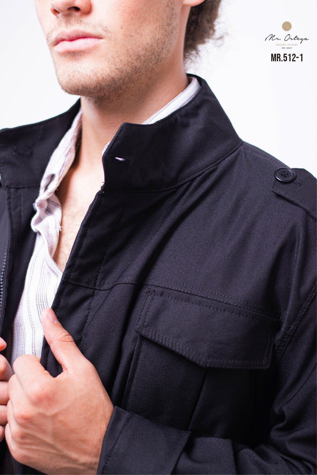 Chamarra Mr Ortega cazadora negro