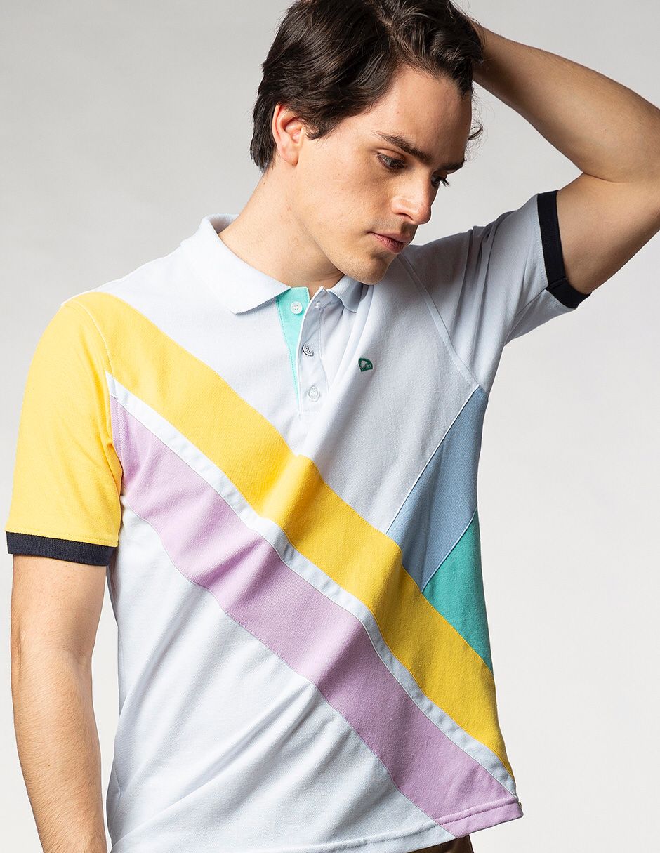 Polo Tucane Bloques blanca