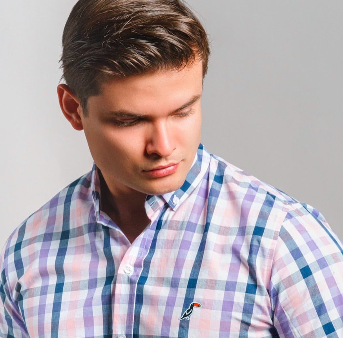 Camisa Tucane cuadrada rosa