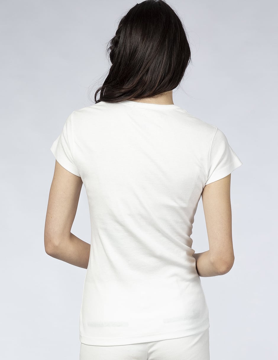 Playera Tucane cuello u blanco