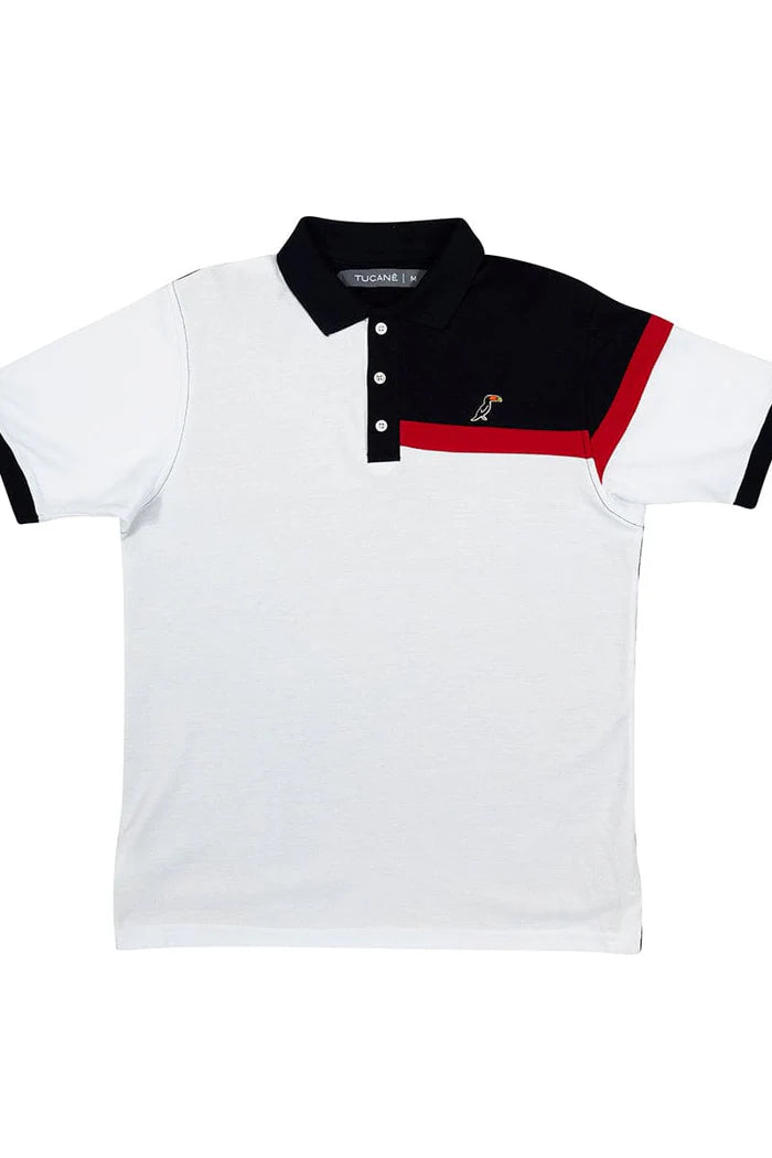 Polo Tucane bloques blanco