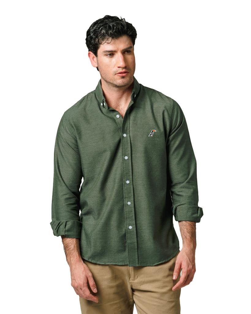 Camisa Tucane lisa olivo
