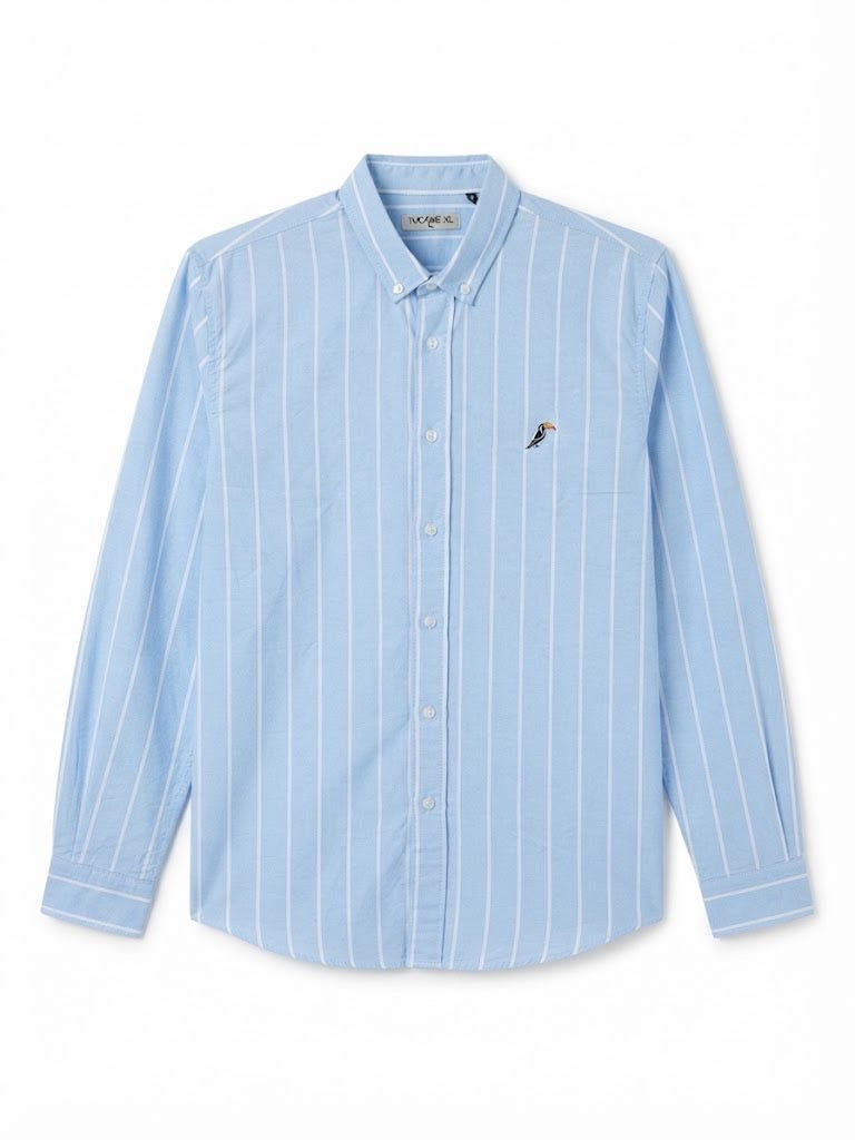 Camisa Tucane rayada azul