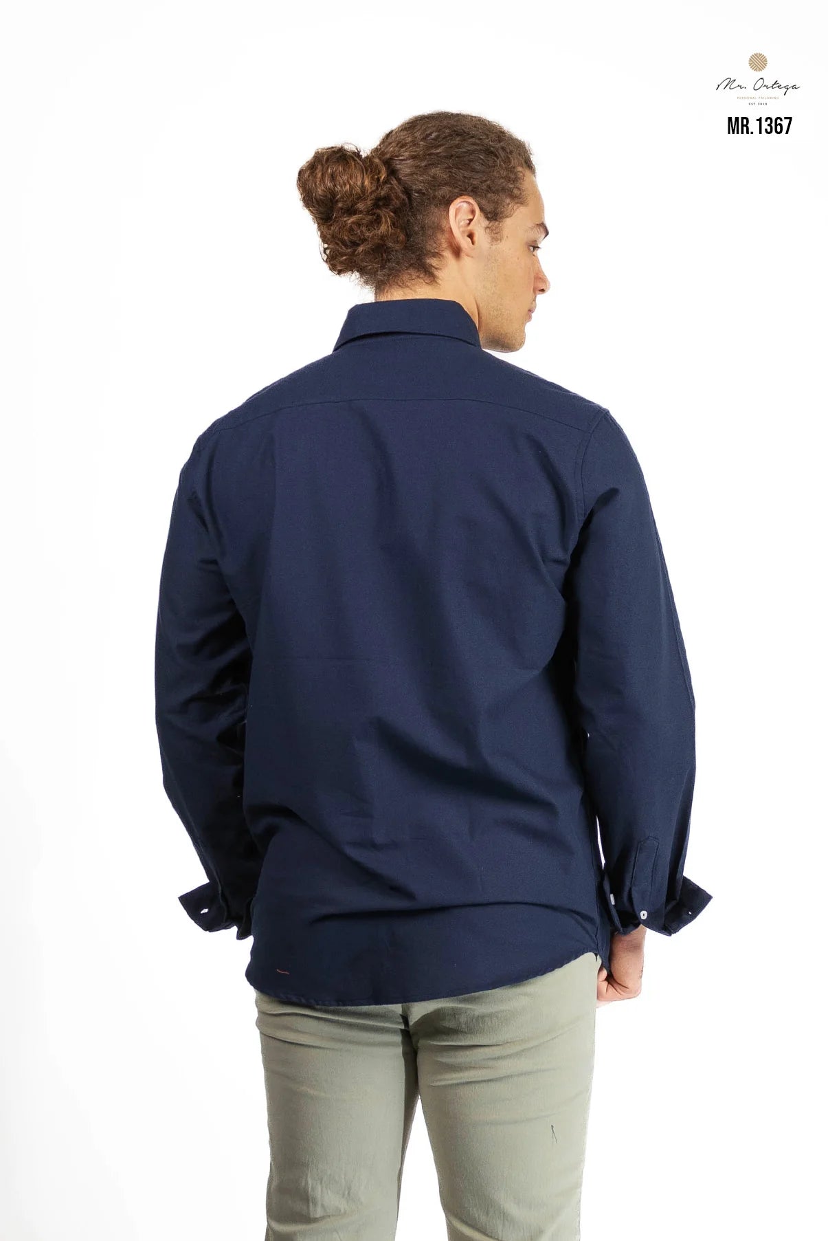 Camisa Mr Ortega manga larga marino