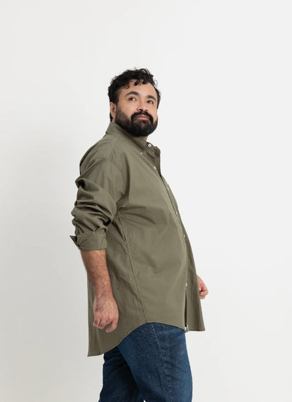 Camisa Ele lisa verde