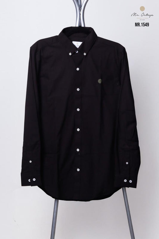 Camisa Mr Ortega lisa negro