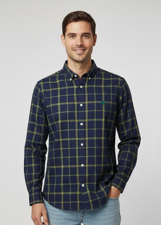 Camisa Mr Ortega cuadros marino
