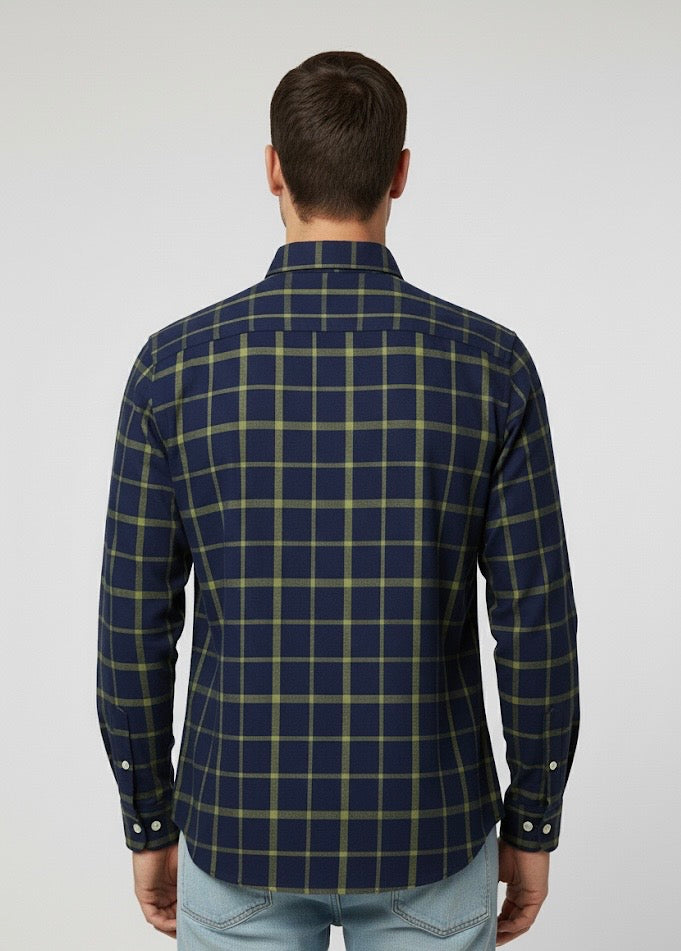 Camisa Mr Ortega cuadros marino