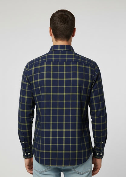 Camisa Mr Ortega cuadros marino