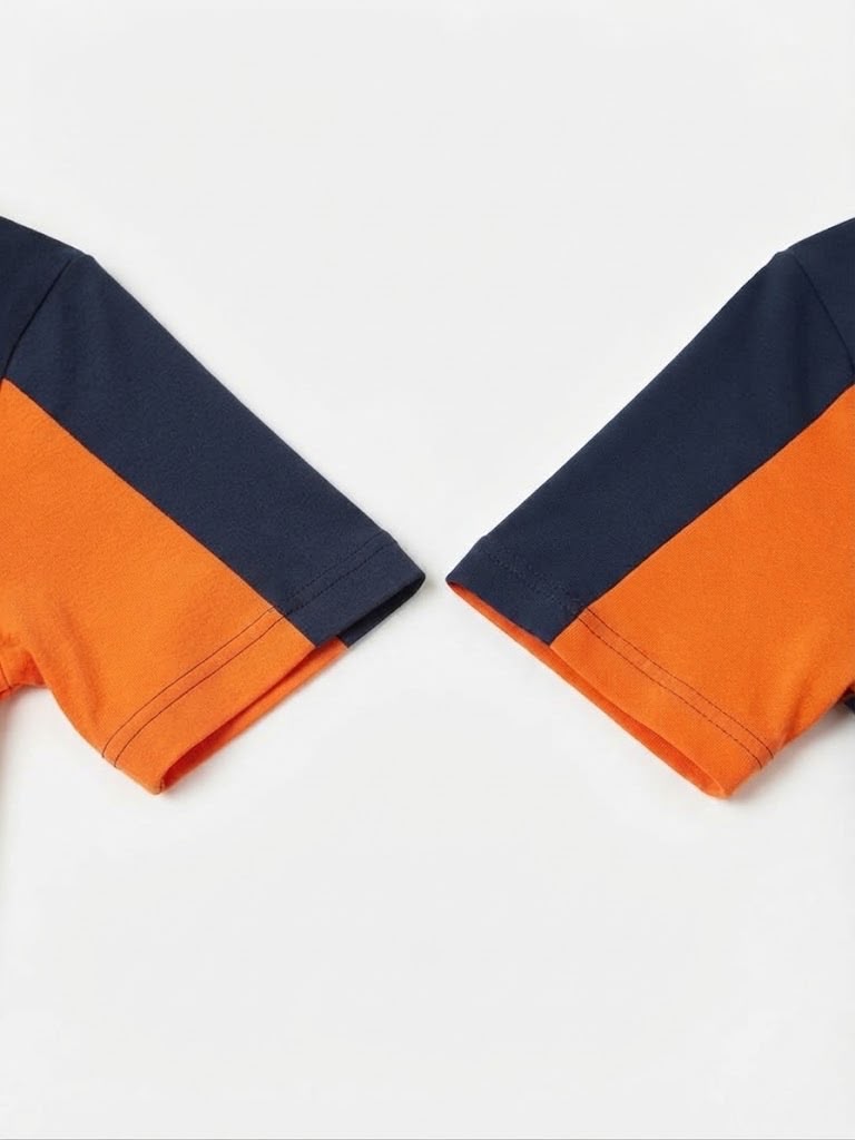 T-Shirt Tucane Colorblock Marino