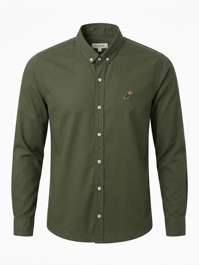 Camisa Tucane lisa olivo