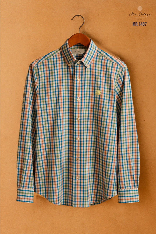Camisa Mr Ortega cuadrada multicolor