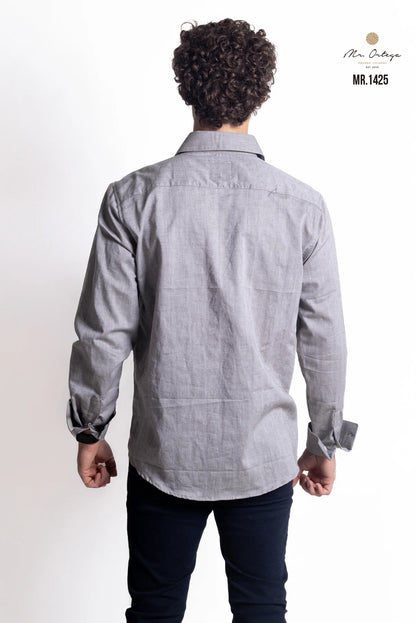 Camisa Mr Ortega lino gris