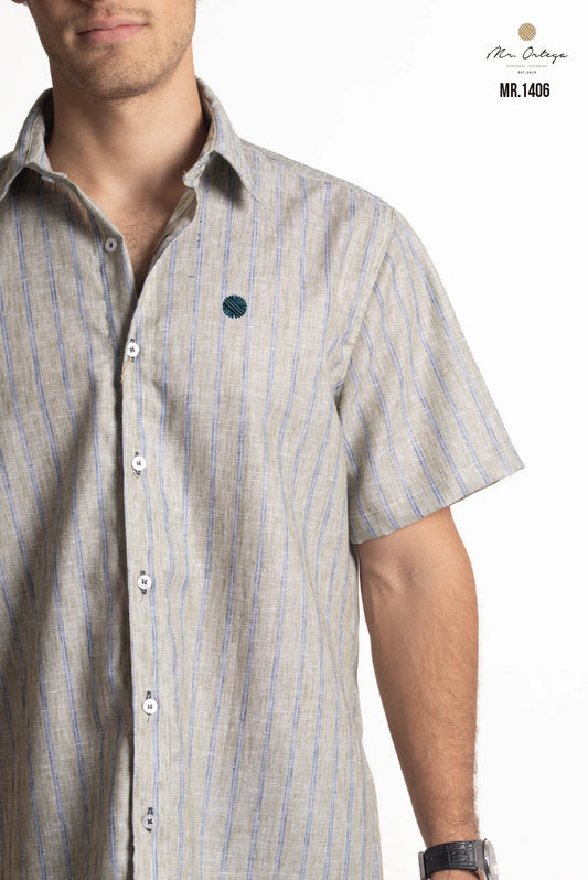 Camisa Mr Ortega rayas verde