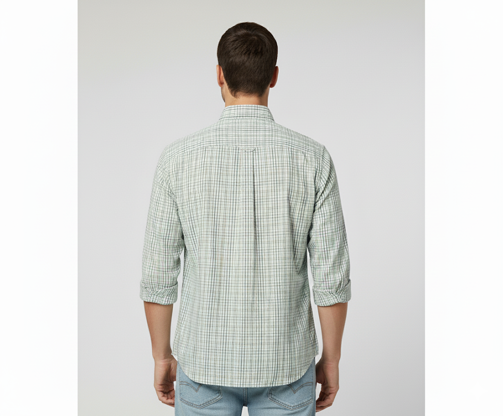 Camisa Mr Ortega manga larga verde