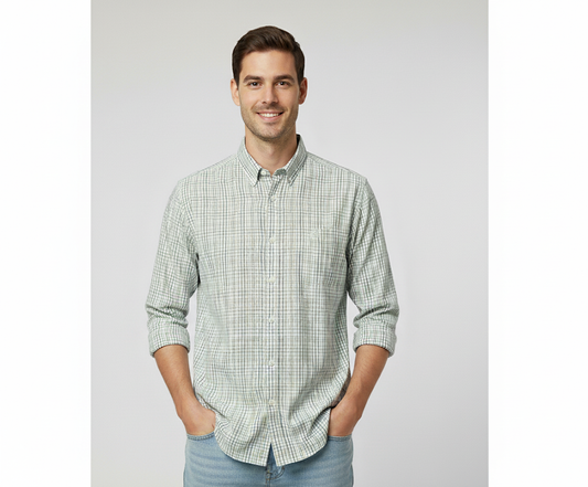 Camisa Mr Ortega manga larga verde