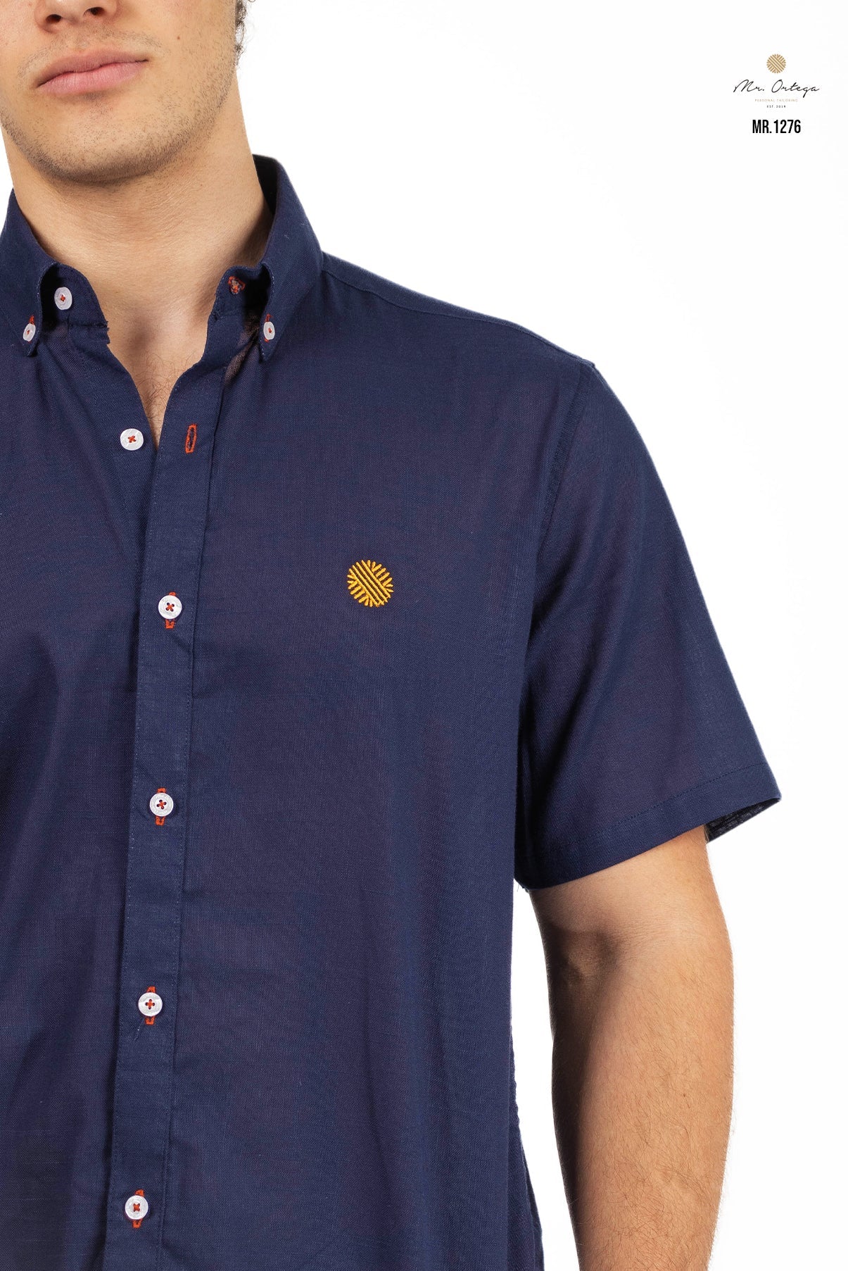 Camisa Mr Ortega manga corta marino