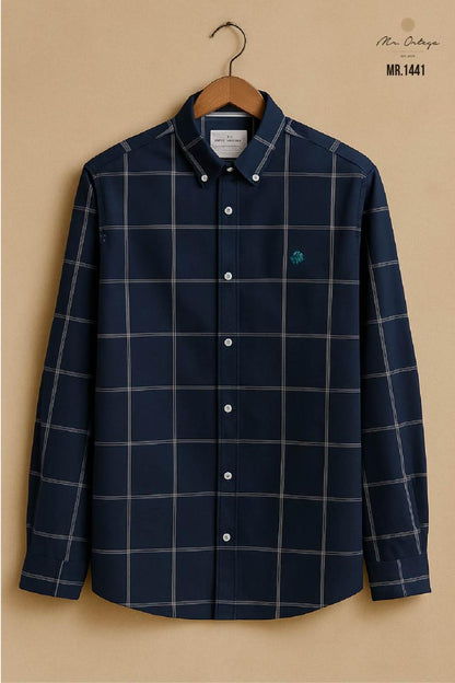 Camisa Mr Ortega cuadros marino