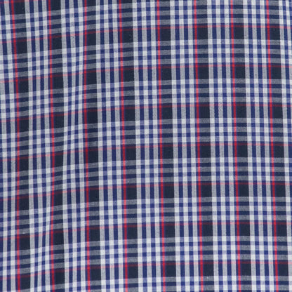 Camisa Dioro manga larga cuadros azul