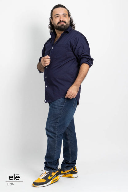 Camisa Ele lisa marino