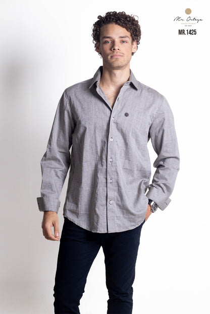 Camisa Mr Ortega lino gris