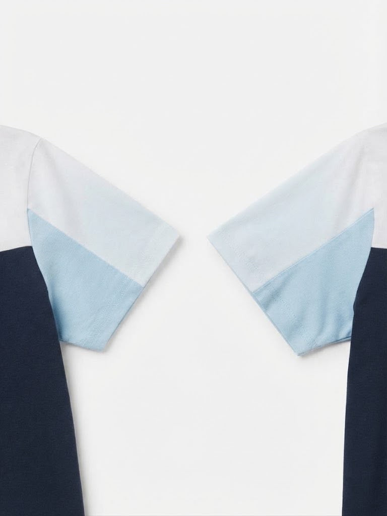 T-Shirt Tucane Colorblock Blanco