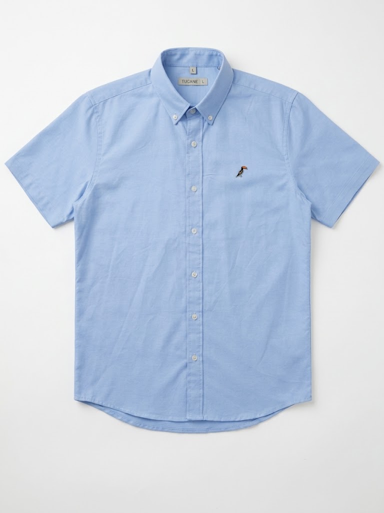 Camisa Tucane lisa Azul manga corta