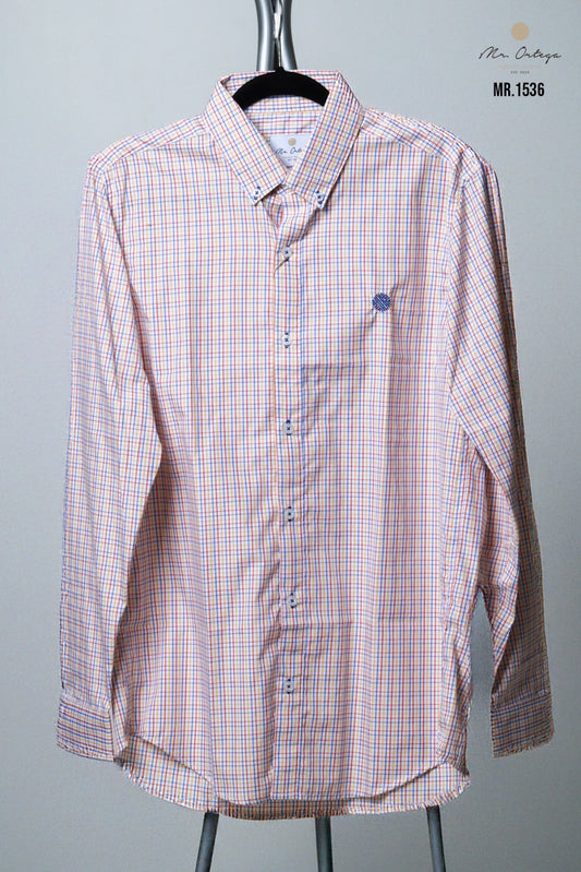 Camisa Mr Ortega cuadrada blanco