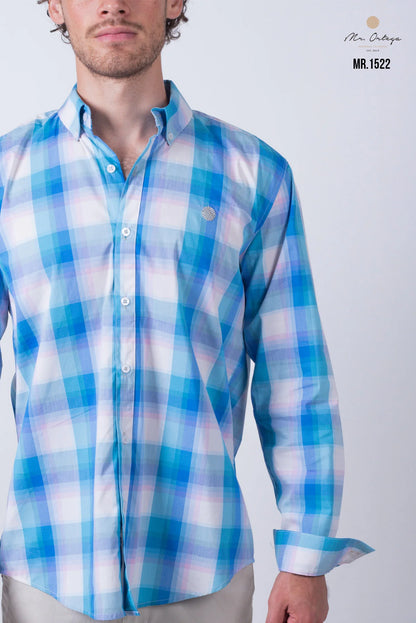 Camisa Mr Ortega cuadrada blanco