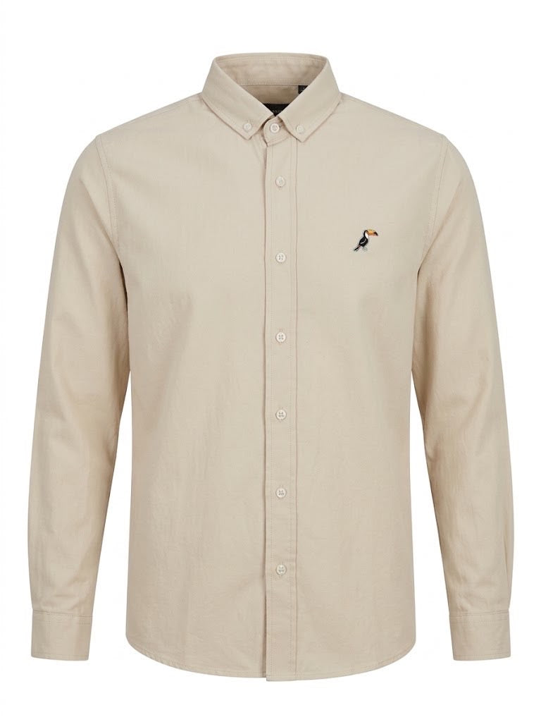 Camisa Tucane lisa beige