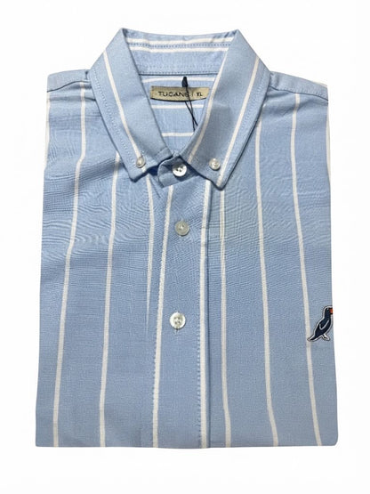 Camisa Tucane rayada azul