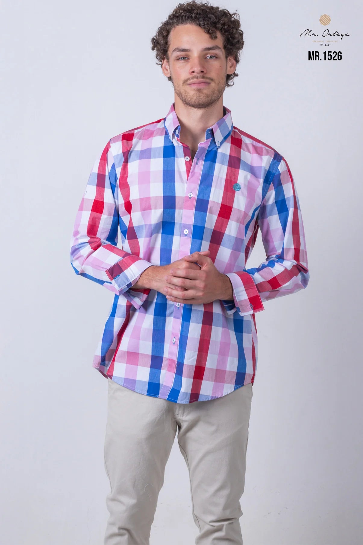 Camisa Mr Ortega cuadrada multicolor