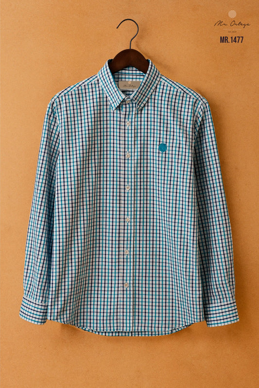 Camisa Mr Ortega cuadrada multicolor