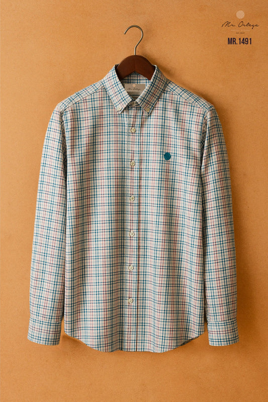 Camisa Mr Ortega cuadrada blanco