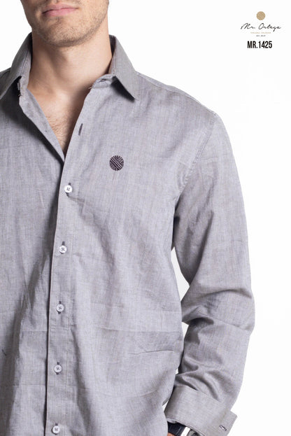 Camisa Mr Ortega lino gris