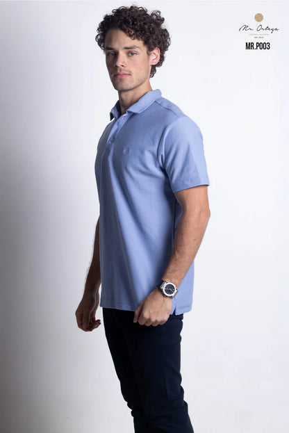 Polo Mr Ortega lisa cielo