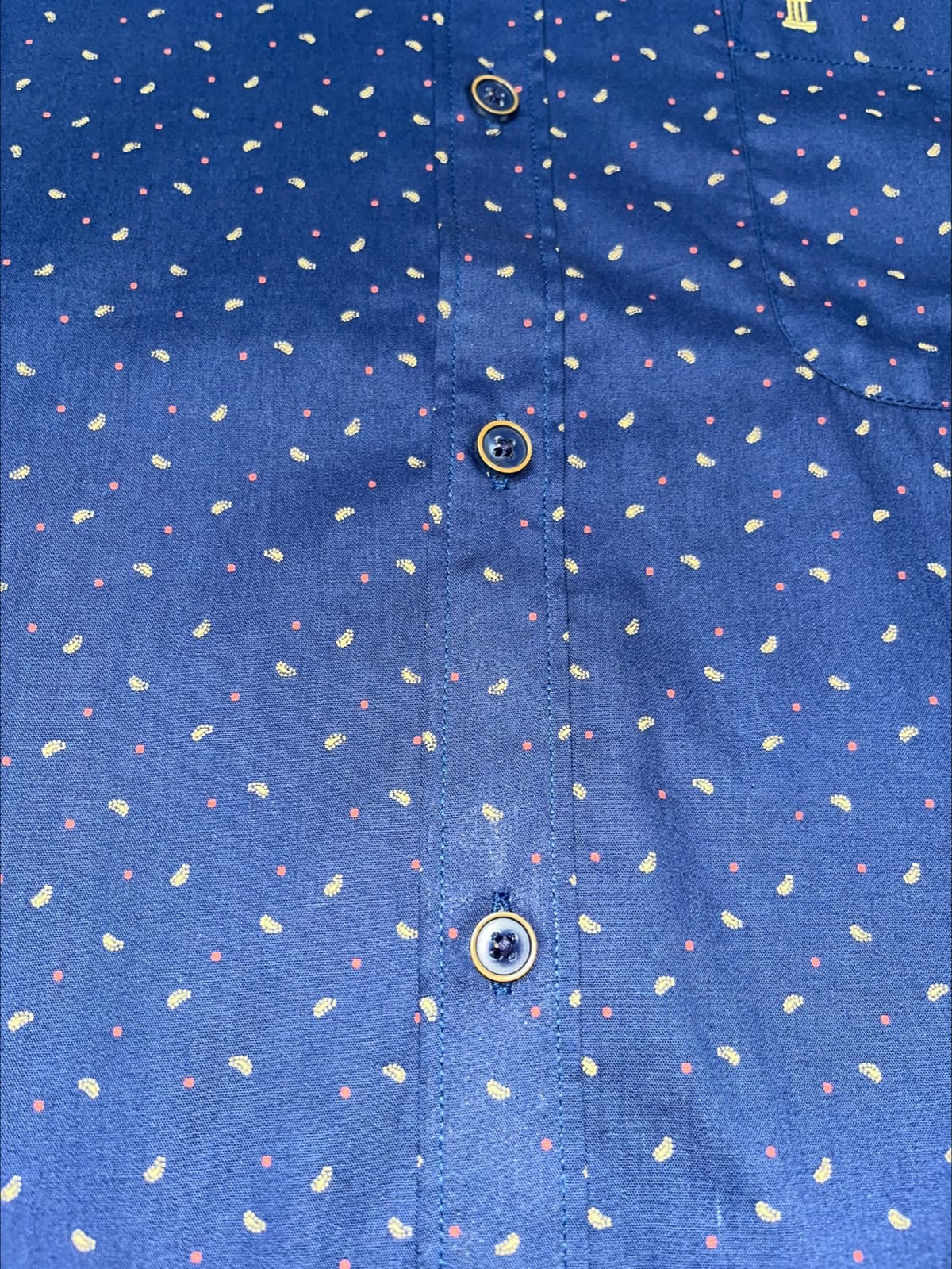 Camisa Dioro manga corta detalle marino