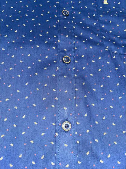 Camisa Dioro manga corta detalle marino