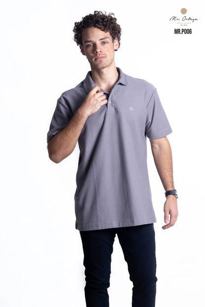 Polo Mr Ortega lisa gris