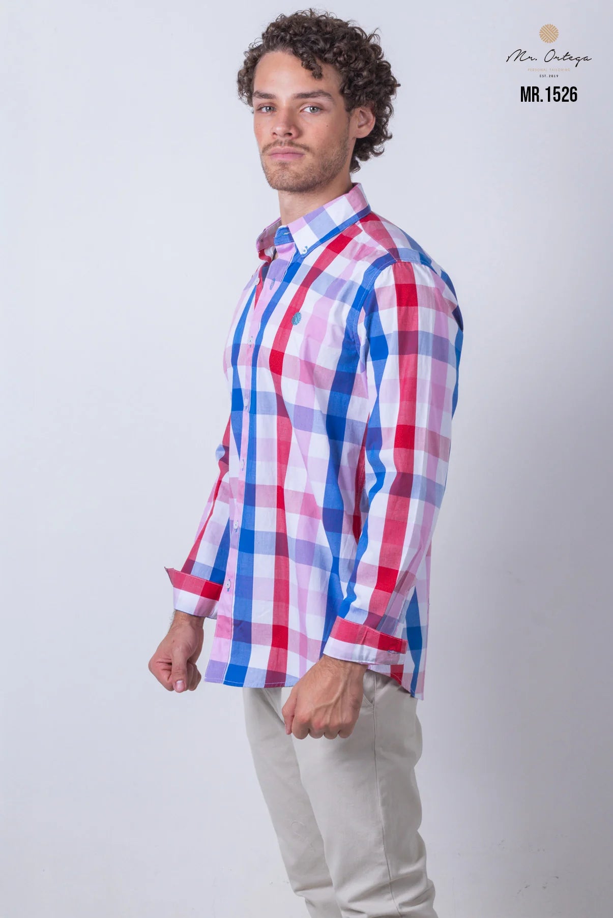 Camisa Mr Ortega cuadrada multicolor