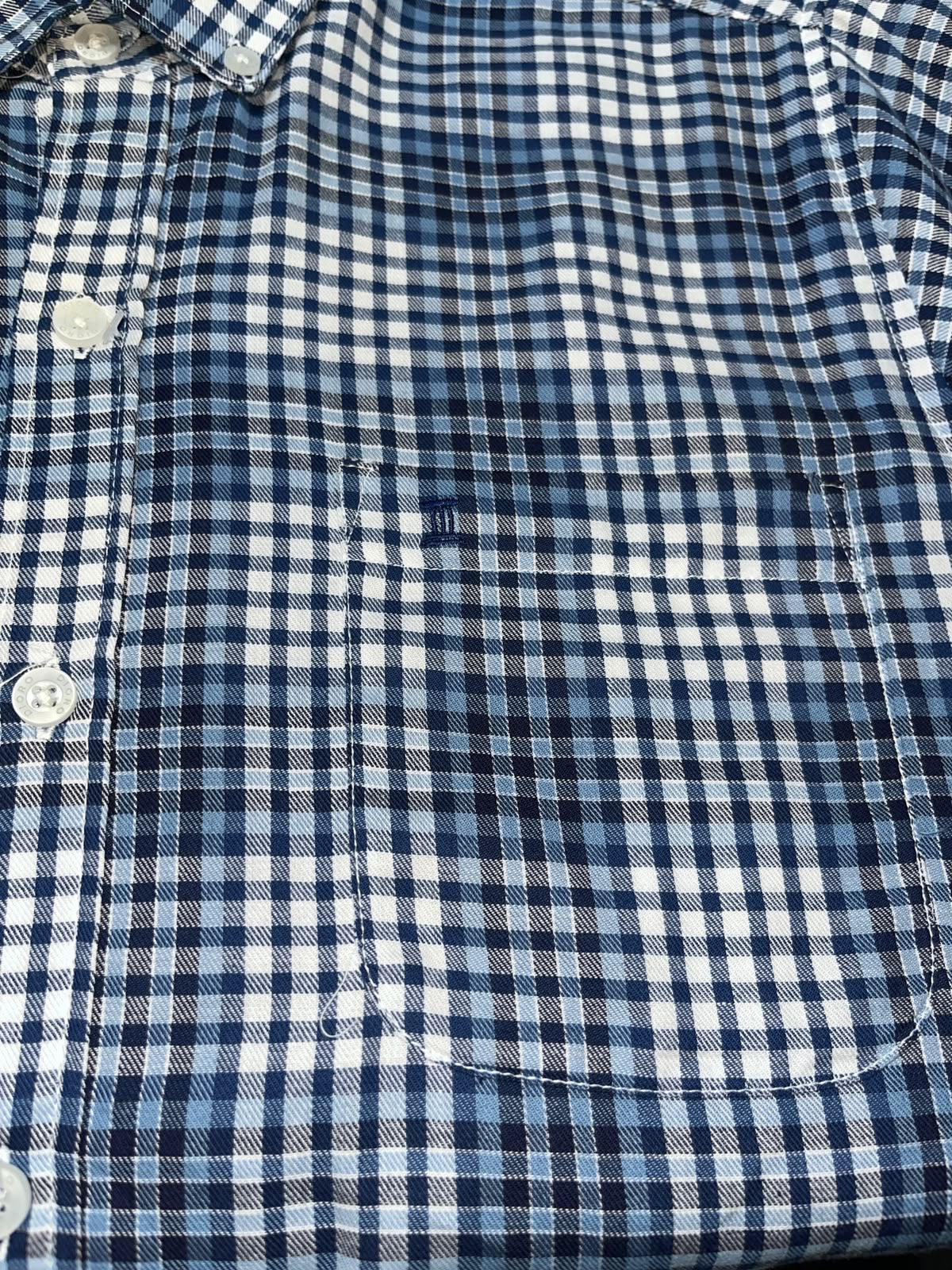 Camisa Dioro manga corta cuadros multicolor