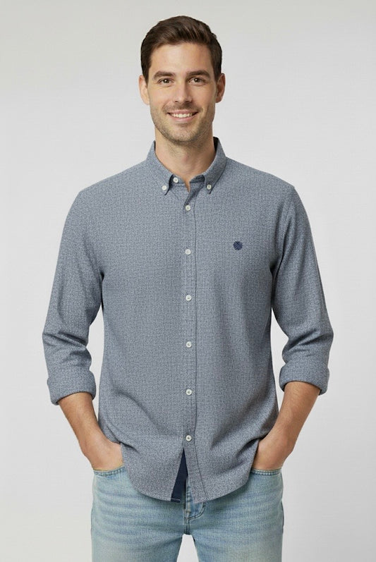 Camisa Mr Ortega manga larga Marino