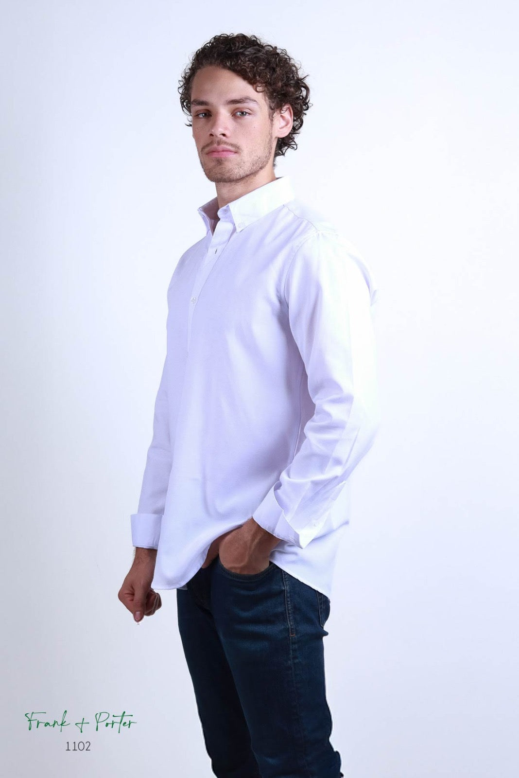 Camisa Frank Porter lisa blanca