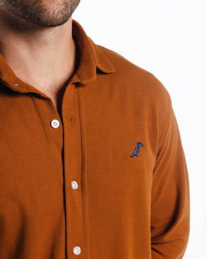 Camisa Tucane Pique Ocre