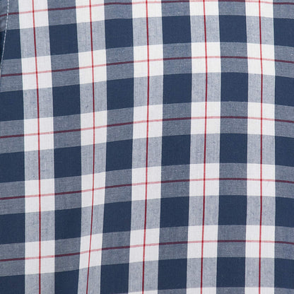 Camisa Dioro manga larga cuadros azul
