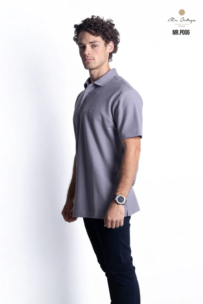 Polo Mr Ortega lisa gris